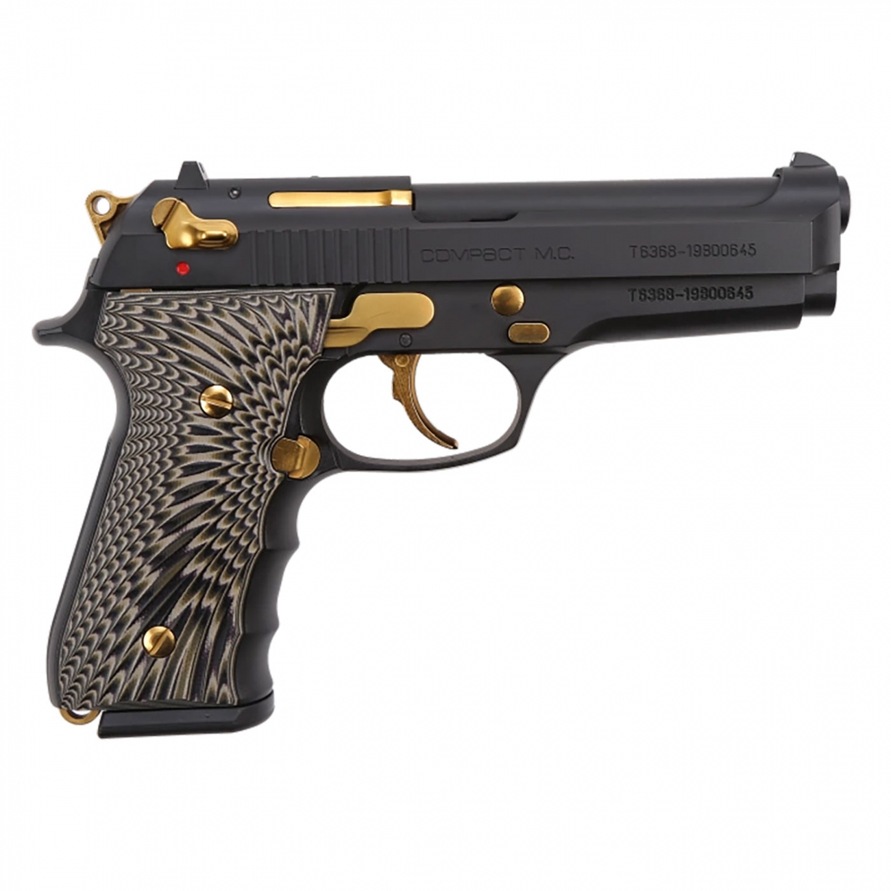 COMPACT MC BLACK GOLD PIECED